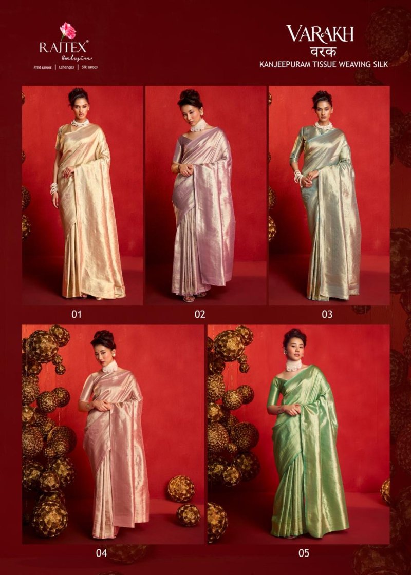 Varakh By Rajtex Kanjeepuram Tissue Weaving Silk Saree